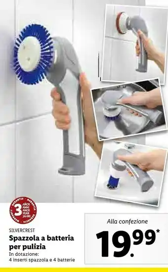 Lidl Silvercrest Spazzola A Batteria Per Pulizia offerta