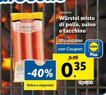 Salumeo 3 Wurstel Di Pollo E Tacchino 250 G(ml)