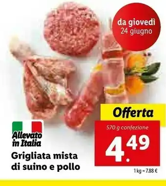 Lidl Grigliata Mista Di Suino E Poll offerta