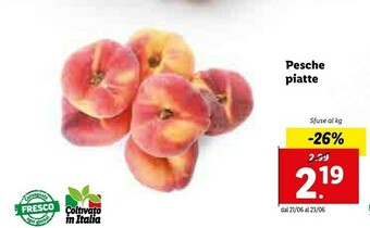 Lidl Pesche Piatte offerta