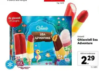 Lidl Gelatelli Ghiaccioli Sea Adventure offerta