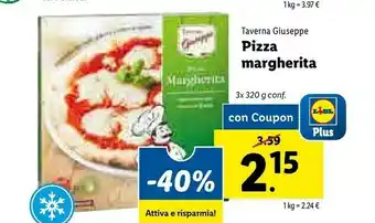 Lidl Taverna giuseppe Pizza Margherita offerta
