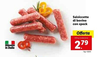 Lidl Salsiccette Di Bovino Con Speck offerta