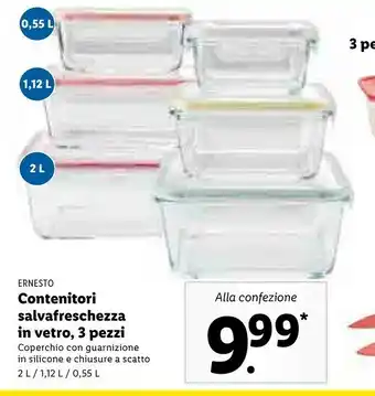 Lidl Contenitori Alla Confezione Salvafreschezza In Vetro offerta
