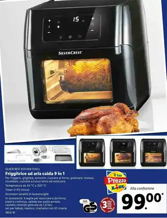 Lidl Silvercrest Friggitrice Ad Aria Calda 9 In 1 offerta