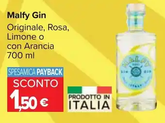 Carrefour Malfy Gin 700 ml offerta