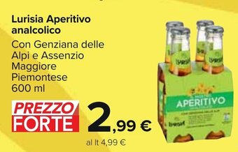 Carrefour Lurisia Aperitivo analcolico 600 ml offerta