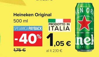 Carrefour Heineken Original 500 ml offerta