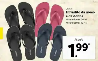 Lidl Crivit Infradito Da Uomo/Donna offerta
