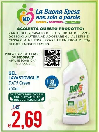 MD Discount DAT5 Gel Lavastoviglie Green offerta
