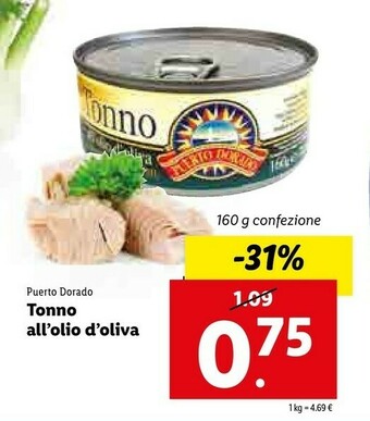 Lidl Puerto Dorado - Tonno All'Olio Di Oliva offerta