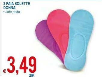 3 Paia Solette Donna