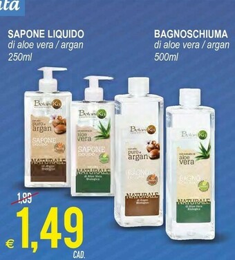 MD Discount Botanika Sapone Liquido Di Aloe Vera/ Argan offerta