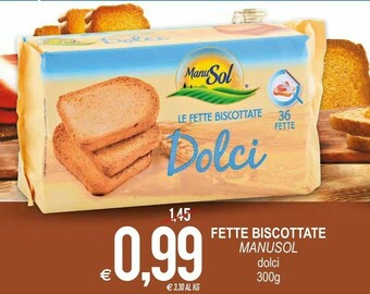 MD Discount Manusol Fette Biscottate Dolci offerta