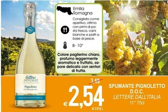 MD Discount Lettere Dall'italia Spumante Pignoletto DOC offerta