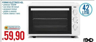 MD Discount MXD Forno Elettrico 42 L offerta