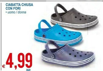 MD Discount Ciabatta Chiusa Con Fori offerta
