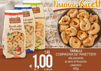 MD Discount Compagnia dei panettieri Compagnia De' Panettieri - Taralli Ai Semi Di Finocchio offerta