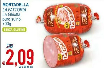 MD Discount La Fattoria Mortadella La Ghiotta Puro Suino offerta