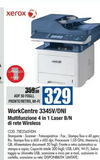 Wellcome Xerox Stampante Epson offerta
