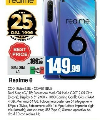 Wellcome Realme Smartphone android offerta