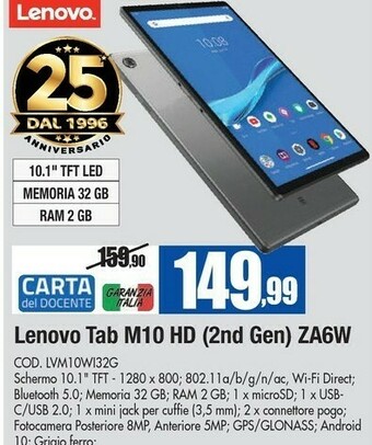 Wellcome Lenovo Galaxy Tab A offerta