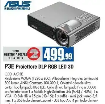 Wellcome Asus Proiettore offerta