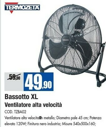 Wellcome Termozeta Ventilatore offerta