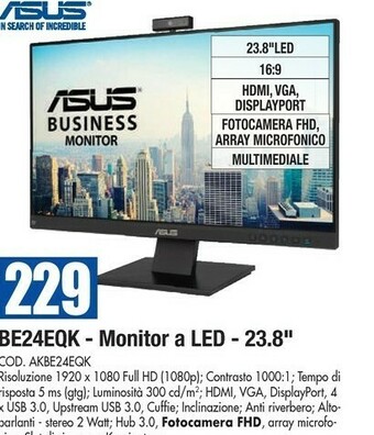 Wellcome Asus Monitor tv offerta