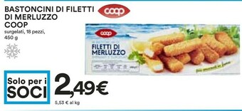 Coop Coop Bastoncini Di Filetti Di Merluzzo offerta