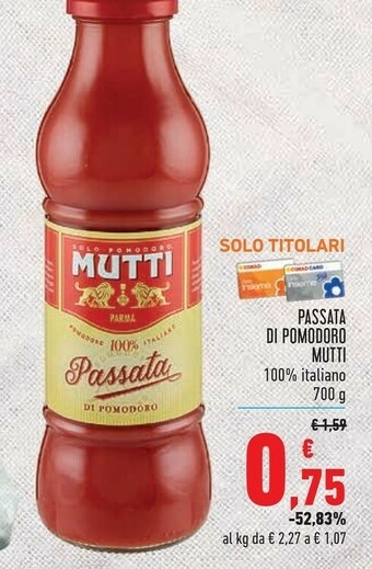 Conad Superstore Mutti Passata di pomodoro offerta