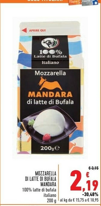 Conad Superstore Mandara Mozzarella di bufala offerta