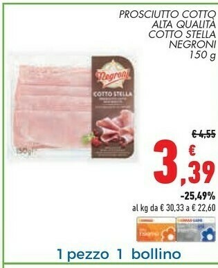 Conad Superstore Negroni Prosciutto cotto offerta