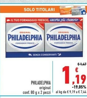 Conad Superstore Philadelphia Formaggio spalmabile offerta