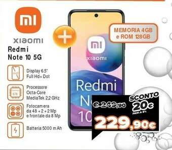 Expert Xiaomi Redmi Note 10 6.5" 5 G 4 Gb 128 Gb offerta