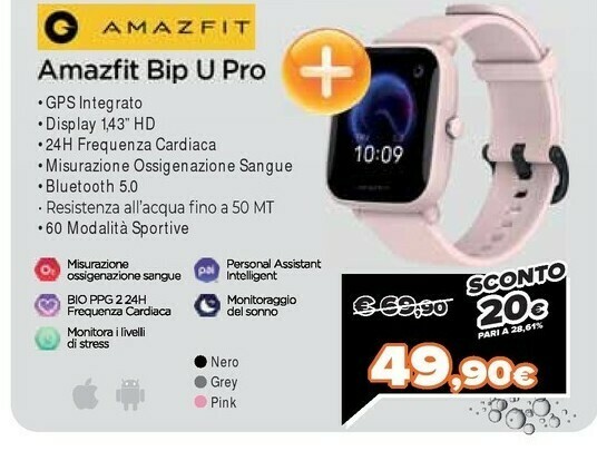 amazfit bip u pro rose