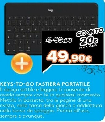 Logitech Keys-To-Go Tastiera Portatile