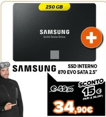 Expert Samsung 870 EVO 250 GB Nero offerta