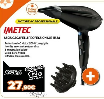 Expert Imetec Asciugacapelli Professionale 11488 offerta