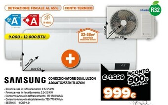 Expert Samsung Condizionatore Dual Luzon Aj040tx2535kitluzon offerta