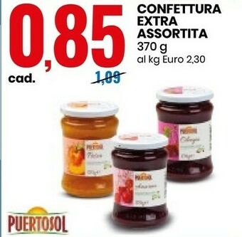 Eurospin Puertosol - Fragola Confettura Extra 370 G(ml) offerta