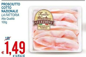 MD Discount La Fattoria Prosciutto Cotto Alta Qualità 100 G(ml) offerta