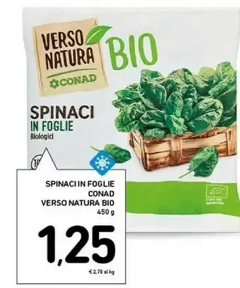 Conad Superstore Natura bio Spinaci offerta