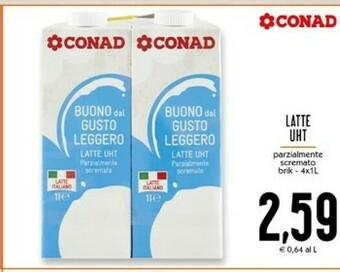 Conad Superstore Latte parzialmente scremato offerta