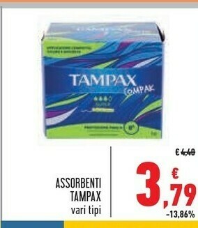 Conad Superstore Tampax Assorbenti interni offerta