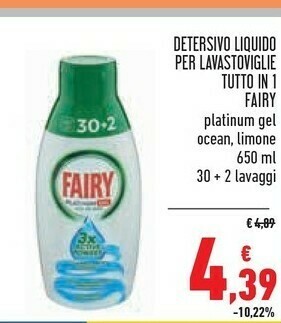 Conad Superstore Fairy Detersivo lavastoviglie offerta