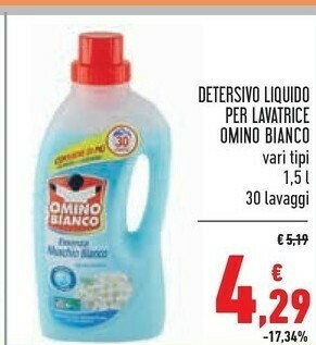Conad Superstore Omino Bianco Detersivo lavatrice offerta