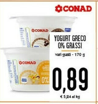 Conad Yogurt greco offerta