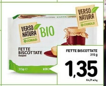 Conad Natura bio Fette biscottate offerta