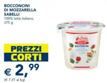 Esselunga Sabelli Bocconcini Di Mozzarella 375 g offerta